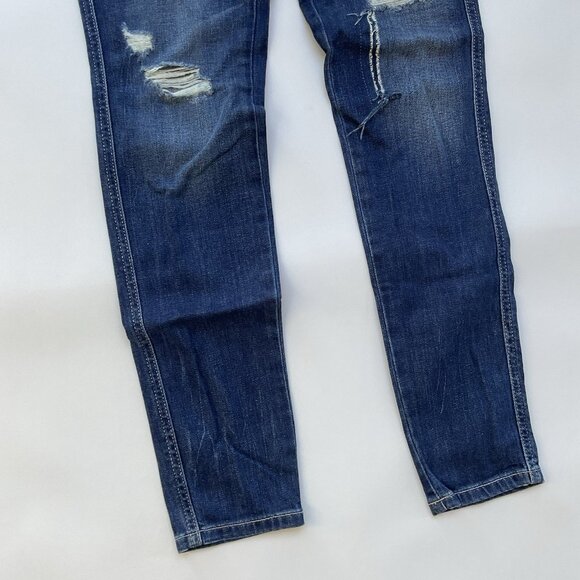 Guess Women’s 1981 High Rise Skinny Jeans Blue Distressed Wash Size 24 - Picture 3 of 14